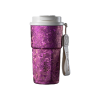 Bouteille en titane de 420 ml, tasse à café sous vide en titane pur à double paroi pour les activités sportives/extérieures.