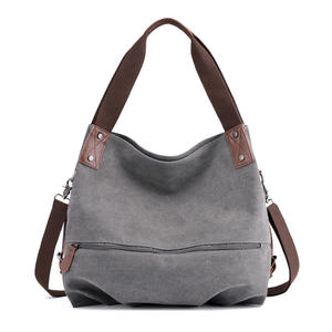 Bolso Bandolera de Lona Versátil <span class=keywords><strong>y</strong></span> Moderno con Cierre de Cremallera <span class=keywords><strong>y</strong></span> Color Sólido para Mujer, Estilo Europeo Americano - Product Image 1