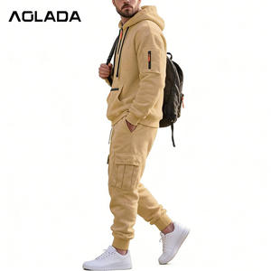 OEM 공장 맞춤형 반사성 통기성 캐주얼 프린트 솔리드 윈드브레이커 스웨트셔츠 및 면바지 남성 트랙수트 - Product Image 3