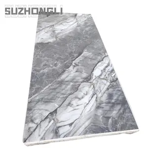 Bamboo Carbon Board PVC Artificial Marble Wall Panel UV Marble Sheet