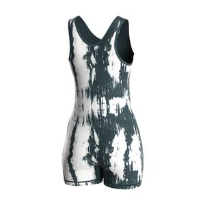 Traje de una pieza morado para mujer, mono deportivo, body de yoga con estampado de leopardo para danza femenina - Product Image 4