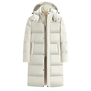 Veste d'hiver pour homme, nouvelle veste en <span class=keywords><strong>duvet</strong></span> ultra-épaisse à cinq couches, résistante au froid extrême à zéro degré, longue, au-dessus du genou, en <span class=keywords><strong>duvet</strong></span> de canard blanc - Product Image 6