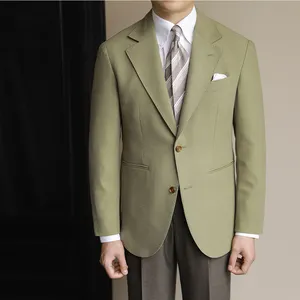 2024 New Spring and summer single-breasted Slim non-iron business draped Neapolitan Notch Lapel Suit for men
