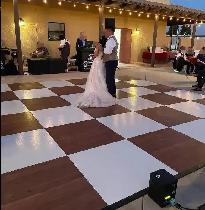 เต้นรำ2023แบบพกพากันน้ำได้ผ้าไวนิลกันน้ำกันลื่นสำหรับงานแต่งงาน