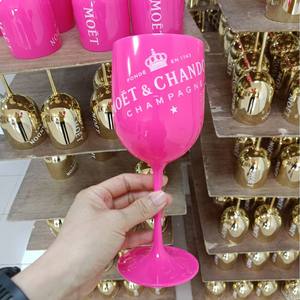 Fabricación al por Mayor de Copas de Vino de Plástico de Alta Calidad, Simples, Bonitas y Grandes, de 16 oz y 480 ml, Estilo Francés Acanalado para Champán - Product Image 4