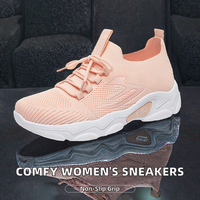 Chaussures de sport décontractées pour femmes de haute qualité, confortables, tendance, respirantes, en tissu tissé, antidérapantes, pour la marche