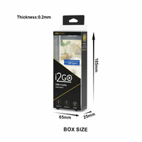 Boîte d'emballage durable en PET pour câble de données, étui transparent avec trou de suspension pour câble de téléphone, boîte visible pour accessoires 3C