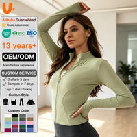 Veste de yoga ajustée pour femme, grande taille, sans couture, légère, cardigan ouvert sur le devant, pour la gym, l'entraînement, l'extérieur, respirante, écologique