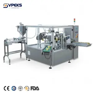 VPEKS Automatic Feeding Bag Line Food Chilli Sauce Stand Up paste/liquid automatic packaging machine