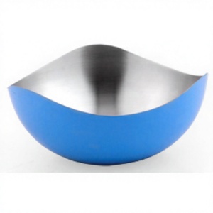 Bonbons de collations de fruits de pain avec la corbeille de fruits de mode de bol de fruits de revêtement de poudre mate avec l'acier inoxydable de conception de coupe carrée - Product Image 1