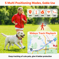 Nouveau traceur GPS 4G LTE en temps réel, autonomie de 120h, étanche IP65, anti-perte, localisateur pour animaux de compagnie, podomètre, surveillance de la santé