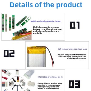 102450 3.7V 1100mAh có thể sạc lại pin lithium ion Polymer cho mi xiaotu câu chuyện phong cách túi - Product Image 2