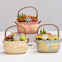Pots de plantation créatifs modernes en céramique émaillée, écologiques et durables, pour plantes succulentes, avec trou de drainage pour une utilisation en intérieur
