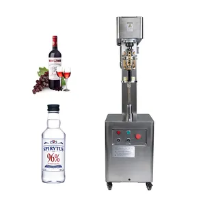 20 to 25 bottle per min beverages drinks vodka bordeaux wine whiskey glass bottle capper machine semi auto