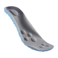 Semelles intérieures Jinsheng JS-062 4D en tissu PU/Gel/Velours, à soutien complet de la voûte plantaire, antibactériennes, résistantes à la transpiration, respirantes et hautement absorbantes