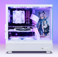 Caja de Pc de escritorio de alta calidad 9 ventiladores 360 enfriador de agua compatible con placa base Micro Atx ITX vidrio templado Atx Gaming Pc Case