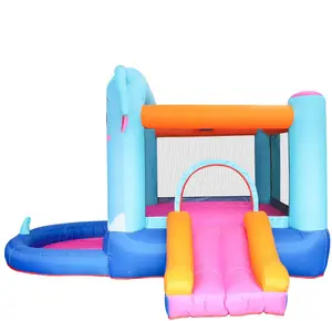 Inflatable Bounce House Jumping Castle With Slide Ball Pit For Kids Indoor & Outdoor Bouncer With Air Blower