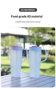 Mug en plastique personnalisé par sublimation de 40 oz avec poignée et paille, grande capacité, pour événements, cadeaux promotionnels, objets publicitaires, articles de boisson - Product Image 6