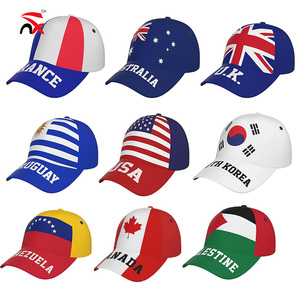 Gorra de Béisbol Personalizada al por Mayor con Estampado de Bandera Nacional de España, Palestina, Panamá, Irlanda, de Poliéster Ajustable para Hombre y Mujer - Product Image 1