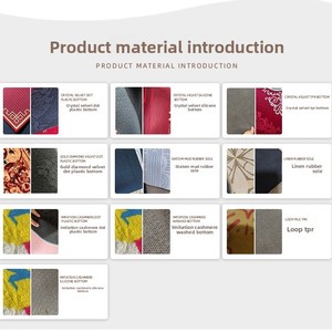 カスタマイズ可能な10mm厚のモダンなポリエステル製クリスマスカーペット、吸水性、滑り止め、防汚性のある玄関マット - Product Image 3