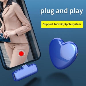 ไมโครโฟนไร้สายรูปหัวใจแบบกำหนดเองจากโรงงาน ไมค์ตัดเสียงรบกวนแบบเสียบใช้งานได้ทันที สำหรับการถ่ายทอดสด สัมภาษณ์ และวิดีโอบล็อก - Product Image 5