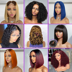 <span class=keywords><strong>Parrucche</strong></span> Bob Corte Afro Kinky Ricci ad Alta Densità in <span class=keywords><strong>Capelli</strong></span> Umani Vergini Indiani Grezzi, <span class=keywords><strong>Parrucche</strong></span> Senza Colla per Donne Nere - Product Image 5