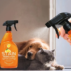 Dog Grooming Spray Citrus Scented Odor Eliminator & Pet Stain Remover Carpet Cleaner With Enzyme For Home Use