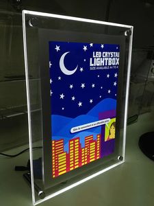 Tablero de menú LED iluminado ultra delgado, Marco acrílico de cristal para uso en interiores, tienda de restaurante, tienda minorista - Product Image 4