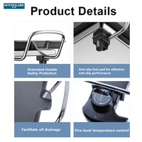 Grill électrique en aluminium antiadhésif en PTFE avec contrôle numérique, plaque de cuisson sans fumée pour usage domestique en intérieur