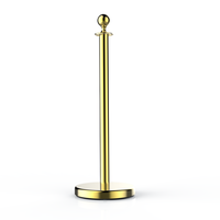 Gold VIP Crowd Control Post Seil rungen Theater Warteschlange Weg Pole Barrier Roter Teppich für Ausstellungen Verkehr