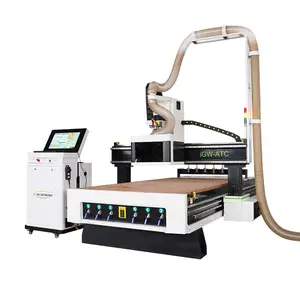 3 Axis Cnc Router 1325 1530 2030 ATC CNC 3D Wood Carving Machine Automatic Tool Change Cnc For Wooden Table Legs