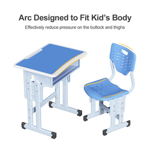 Chiều Cao Có Thể Điều Chỉnh Nghiên Cứu Bảng Và Ghế Đặt Cho Trẻ Em Bằng Gỗ Nội Thất Trường Học Sinh Viên Bàn Và Ghế Đặt Cho Lớp Học - Product Image 4