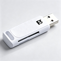 Lector de Tarjetas USB 3.0 2 en 1, Lector de Tarjetas de Memoria SD TF, Adaptador Multitarjeta de Alta Velocidad para Computadora Portátil