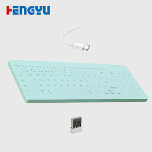 Nuevo Teclado Inalámbrico de Escritorio Impermeable de Tres Modos con Membrana Industrial para Hospital, Lavable y Esterilizable, Venta al por Mayor - Product Image 1