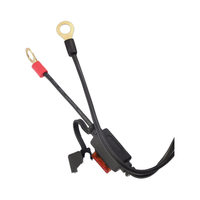 Connecteur de borne de batterie de moto 12V avec gaine en nylon/PVC pour utilisation en moto et en électronique