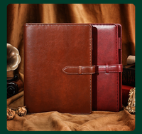 Carnet à anneaux A5 en cuir PU écologique avec logo personnalisé, rechargeable et réutilisable, journal professionnel à couverture rigide, cadeau pour hommes et femmes
