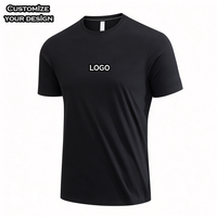 Kaos Pria DTG Fit Cepat Kering Bahan Polyester Custom Polos Sablon Sublimasi Logo Unisex Gym Olahraga untuk Pria