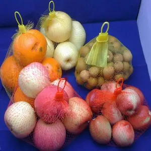 野菜と果物のための高品質の食料品メッシュネットバッグ果物野菜のためのネットメッシュ再利用可能な農産物バッグ
