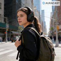 Casque audio supra-auriculaire BH682G Auracast BT, Bluetooth 6.0, diffusion multi-appareils LE Audio, latence ultra-faible, autonomie de 35 heures, idéal pour les musées et les diffusions