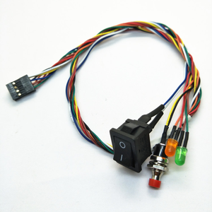 Tekne motosiklet otomobil sıfırlama anahtarı için Terminal kablo demeti-saf bakır kablo IP65 PC şasi düğmesi LED için puan - Product Image 3