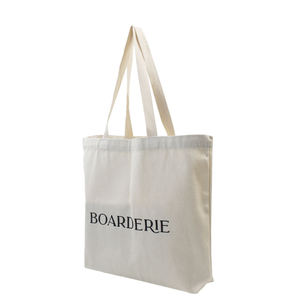 Sac shopping en toile blanche grande capacité, réutilisable, écologique, avec logo imprimé personnalisé - Product Image 1