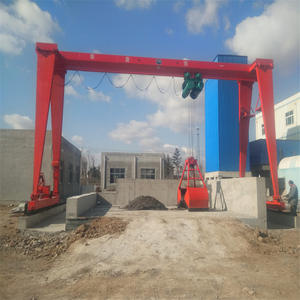 Single Beam Gantry Crane with Mechanical Shell-type Two-steel-<b>wire</b>-rope <b>Control</b> Grabber - Product Image 1