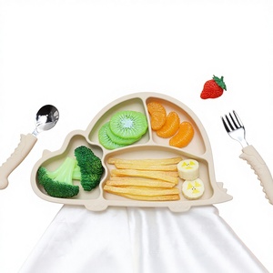 Juego de Alimentación para Bebés OEM/ODM, Plato de Succión con Dinosaurios, Tazón, Cuchara, Tenedor, 5 Piezas, 0-12 Meses, Fácil de Limpiar, para Niños Pequeños - Product Image 4