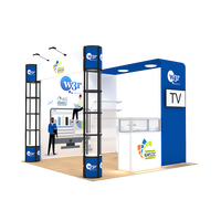 Stand d'exposition modulaire portable en aluminium pliable sans outil 10x10 pieds