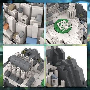 Set de Construcción de Bloques del Modelo Minas Tirith de la Película El Señor de los Anillos, Juguete de Bloques de Construcción de Castillo de Montaña de Múltiples Niveles - Product Image 4