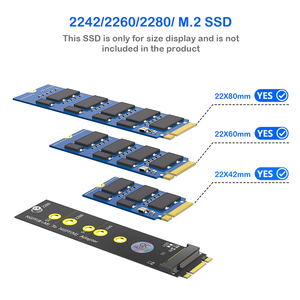 M.2 NVMe SSDアダプター PCI-Eバス対応 Key B+M ノートパソコン/デスクトップ対応 2242/2260/2280 タイプスイッチ PCB素材 在庫あり 3.5GB/s - Product Image 4
