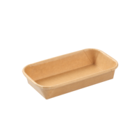 Boîte à lunch en papier kraft avec logo personnalisable, boîtes à emporter écologiques biodégradables carrées et rectangulaires pour sushis, salades, fast-food