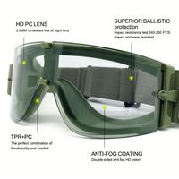 Yijia tactique Airsoft lunettes résistant aux chocs Anti-buée lunettes Camouflage lunettes de sécurité pour la chasse au tir