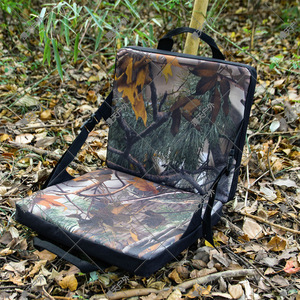 Outdoor Folding Seat Cushion Camouflage 600D Oxford Cloth Camping Hunting <b>Chair</b> Pad Rectangular Dried Leaves Pattern - Product Image 1