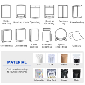 <span class=keywords><strong>Precio</strong></span> de fábrica Bolsa de pie con sello de tres lados Logotipo personalizado Eslogan publicitario Grado alimenticio PE PET AL VMPET CPP Bolsa de embalaje - Product Image 5